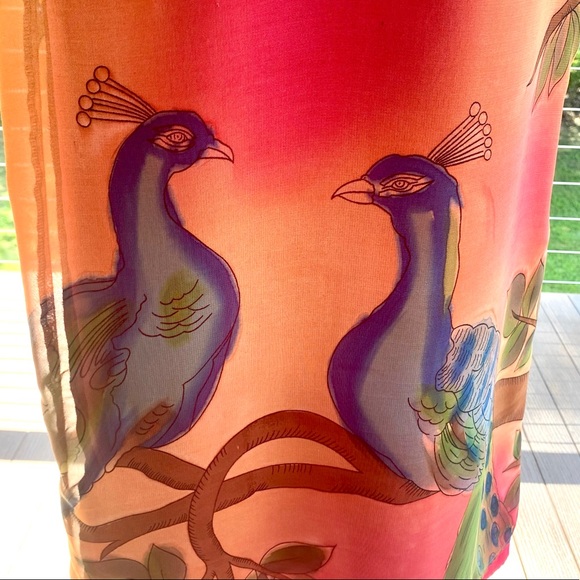 HP !🥂Vintage John Roberts — Size 6 . GORGEOUS, LongDress 🌷Airy & Flowey 🌹🌸🌺 - Picture 4 of 7